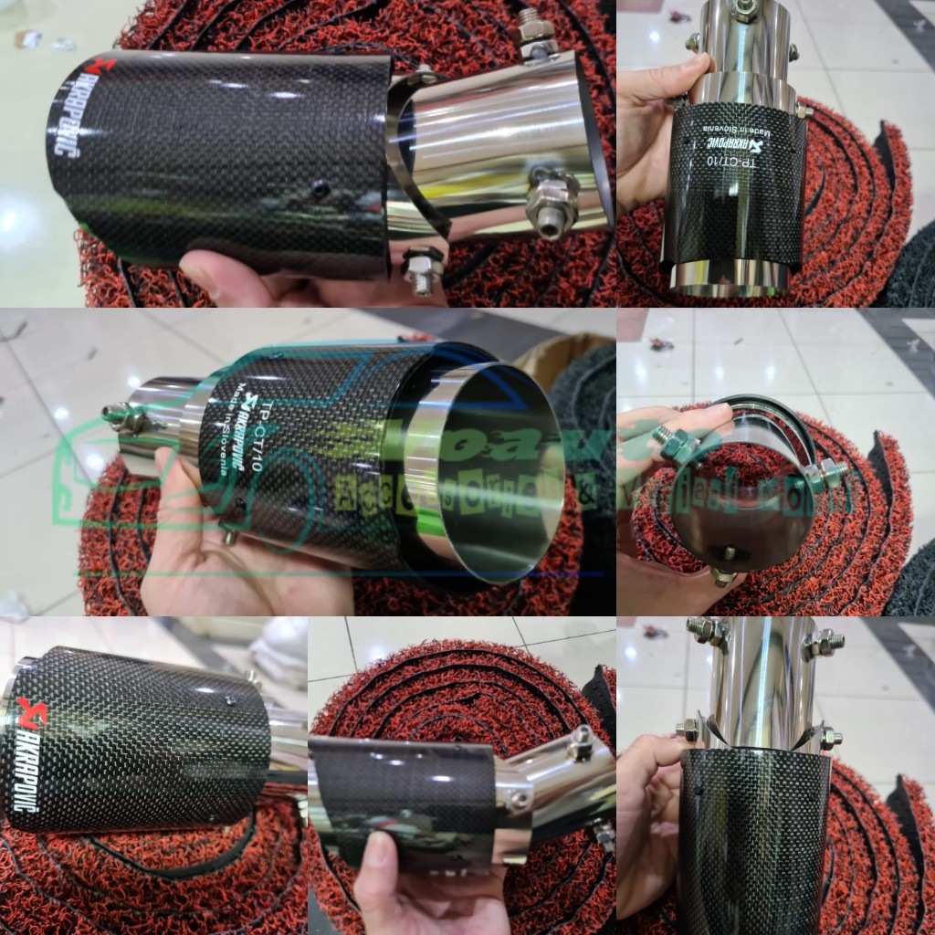 Jual Buntut Knalpot / Muffler Akrapovic 6,5cm Carbon CT-10 Toyota Raize ...