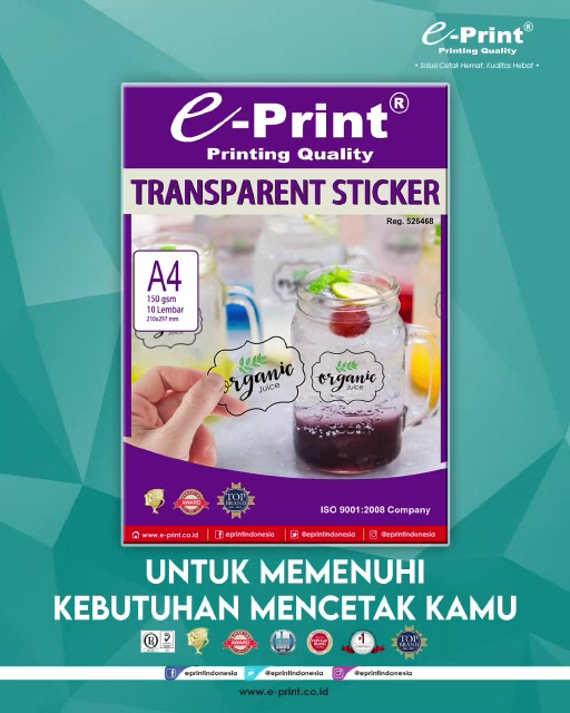 Jual Sticker Matte Stiker Doff A4 100 gsm eprint | Shopee Indonesia