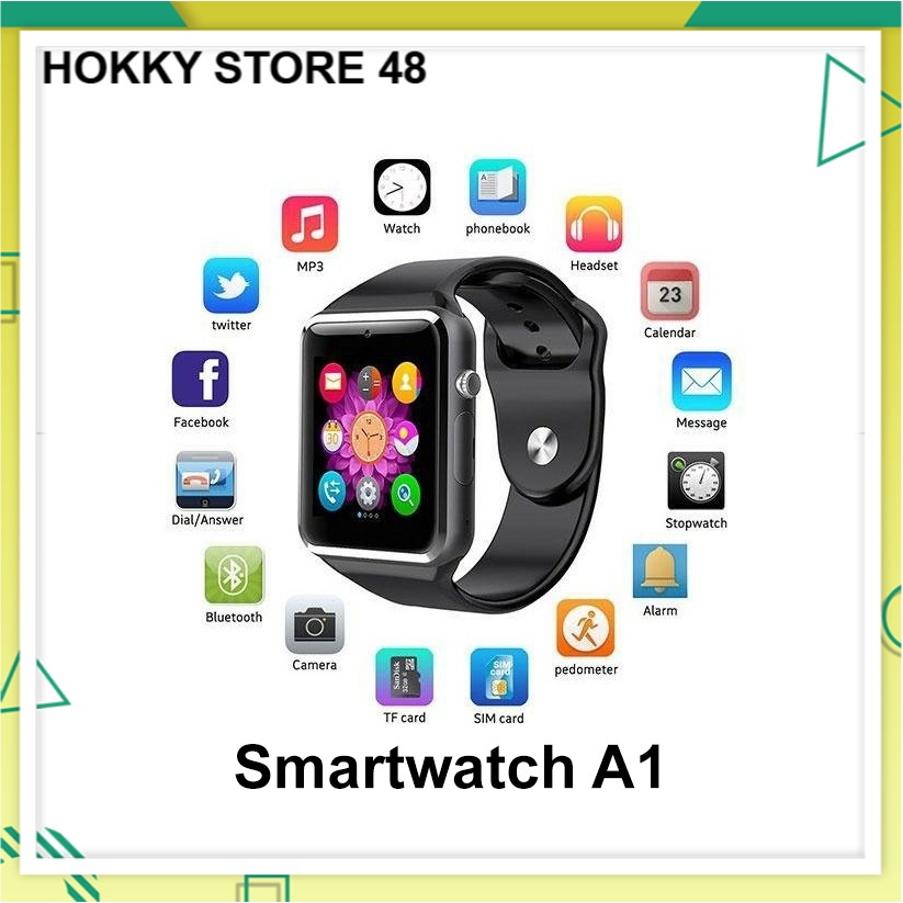 Cognos Smartwatch A1 U10 Smart Watch GSM Bluetooth SMART WATCH A1 SMARTWATCH U10 SIMCARD MICRO MEMORY CARD JAM TANGAN HP HS Hokky Store 48