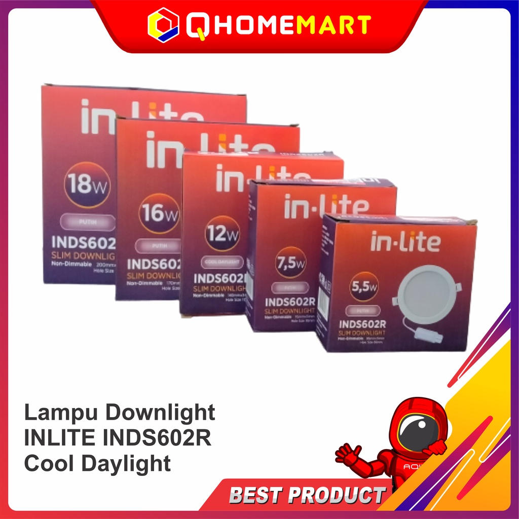 Jual Lampu Downlight INLITE INDS602R Cool Daylight | Shopee Indonesia