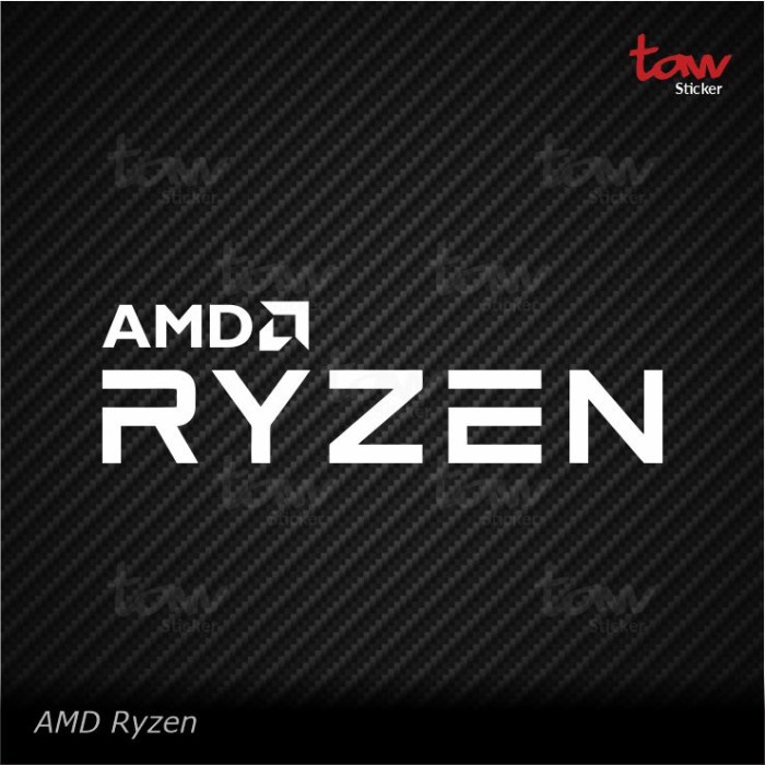 Jual AMD Ryzen Cutting Sticker Stiker Kaca mobil motor Helm Laptop ...