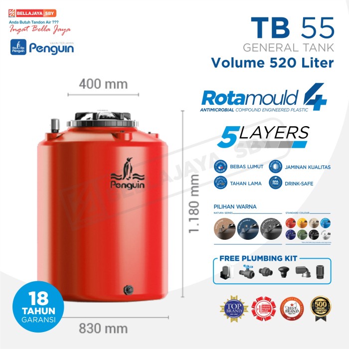 Jual Tandon Air Penguin Tb55 500 Liter Nota Shopee Indonesia 9229