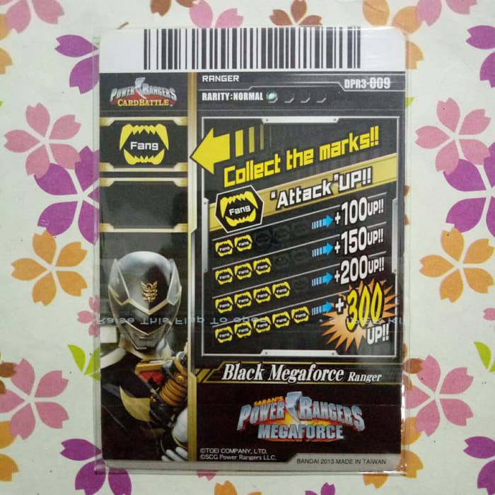 Jual power ranger card battle normal ranger black megaforce v3 | Shopee ...