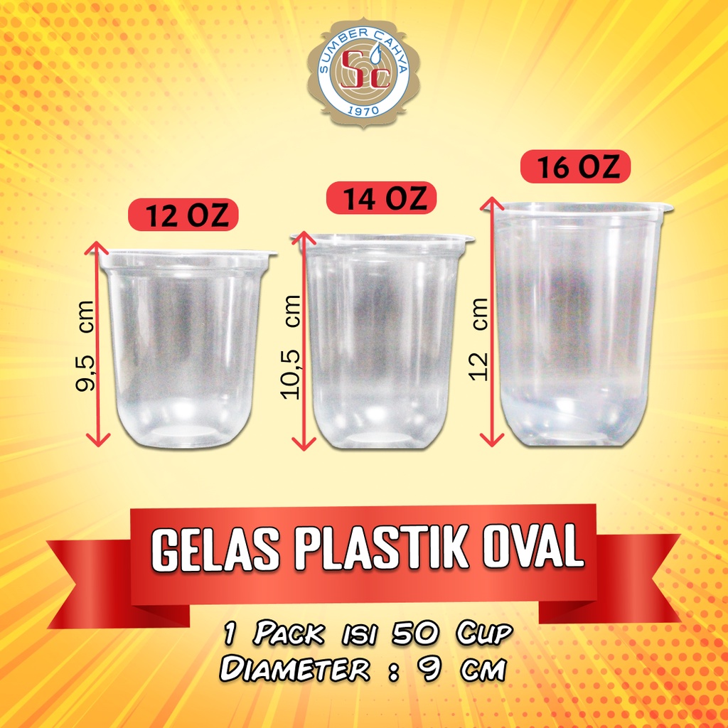 Jual Gelas Plastik Oval Oz Oz Oz Isi Pcs Shopee Indonesia