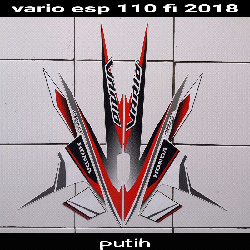 Jual stiker motor vario esp 110 fi 2018 putih | Shopee Indonesia