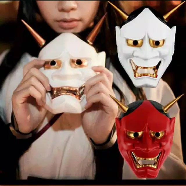 Jual Topeng Shinigami Japanese god Iblis Bertanduk | Shopee Indonesia