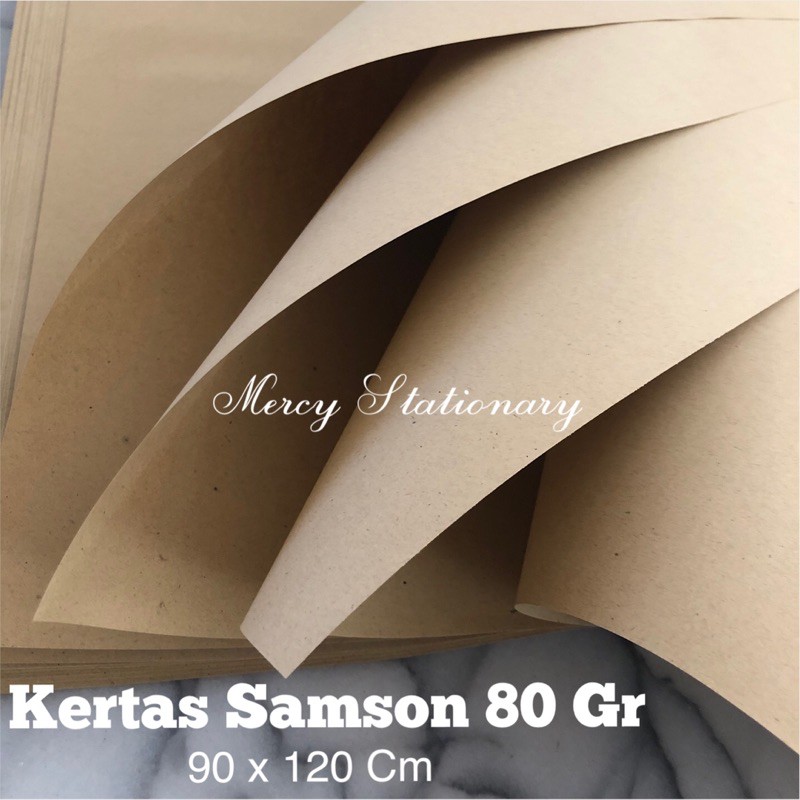 Jual 10 Lembar Plano Kertas Samson 80 Gr 90x120 Cm 1 Kg Paper Bag Pola Jahit Samson Kraft 7717