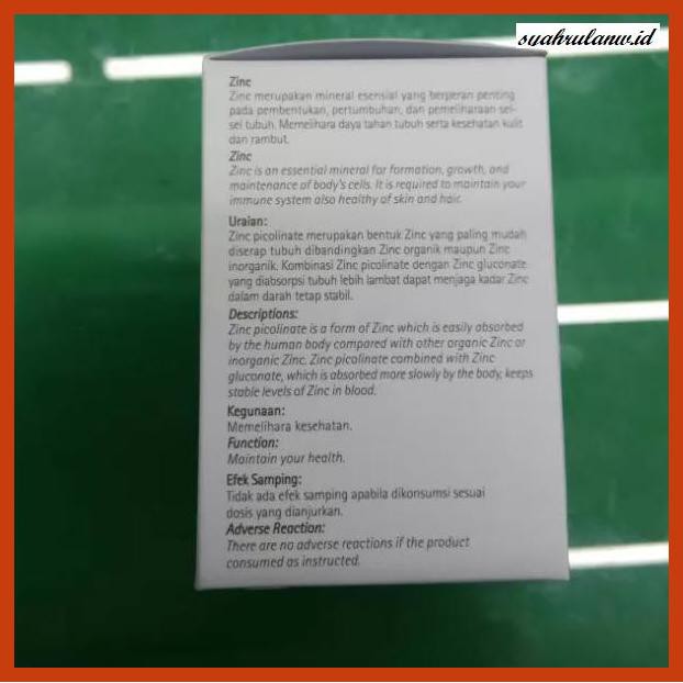 Jual ISIRTUN ZINC PICOLINATE AND GLUCONATE ISI 60 CAPSULES SADA56DGR