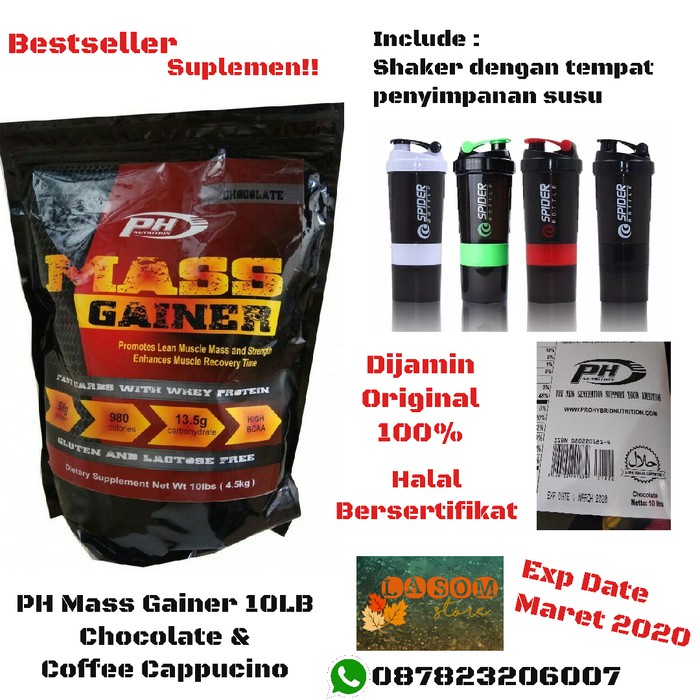 Jual Original Product>> Ph Mass Gainer 10Lbs / 10 Lb / Pro Hybrid