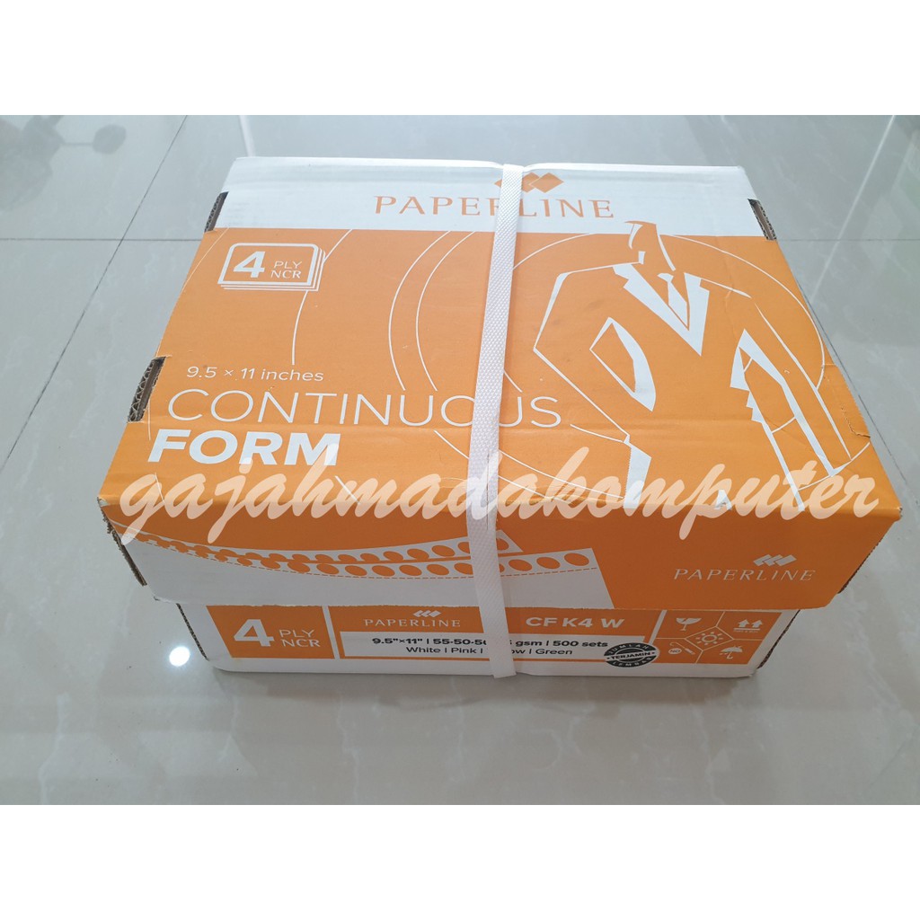 Jual Continuous form Paperline 9,5 x 11 4ply rangkap 4 CF K4 W UTUH ...