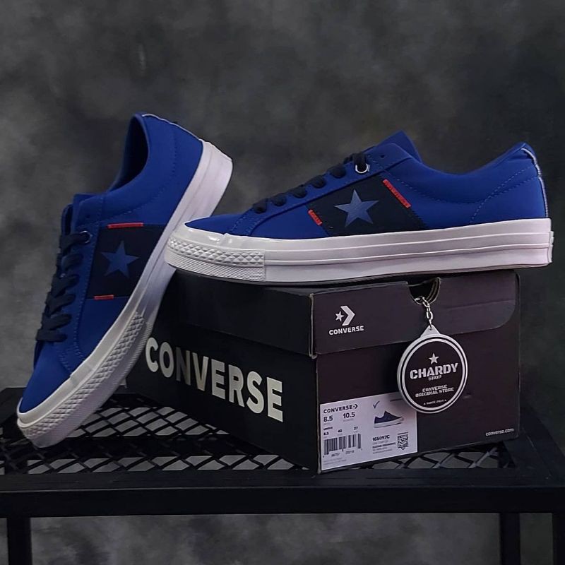 Jual Sepatu Sneakers Pria CONVERSE ONE STAR Ox FlightSchool Blue