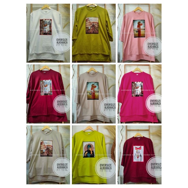 Jual Kaos Viral Wanita/Kaos Katun Combad 20s/Kaos Oversize 7/8/Kaos 20s ...