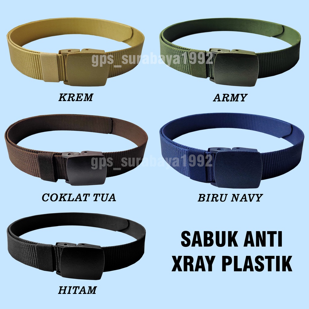 Rhodey Tali Ikat Pinggang Pria Anti Xray Plastik Automatic Buckle - 89 -  Fashion Pria - 899115932