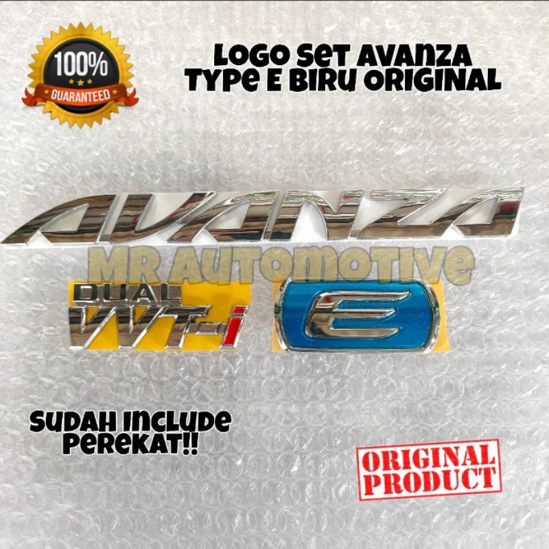 Jual Logo Emblem Bagasi Set Avanza Type E Biru Original Harga Untuk Set