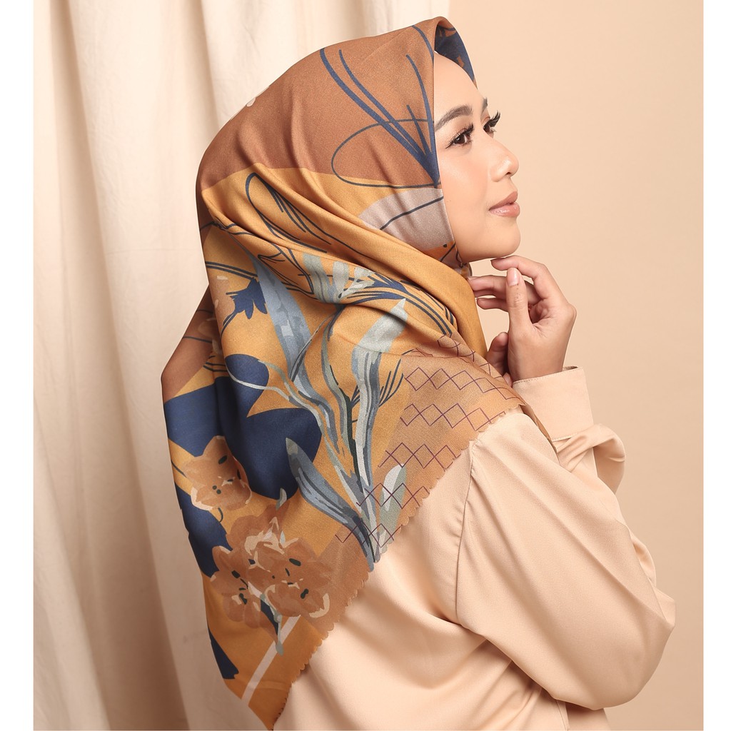 Jual Garden In Mustard The Novella Scarf Superfine Voal Hijab