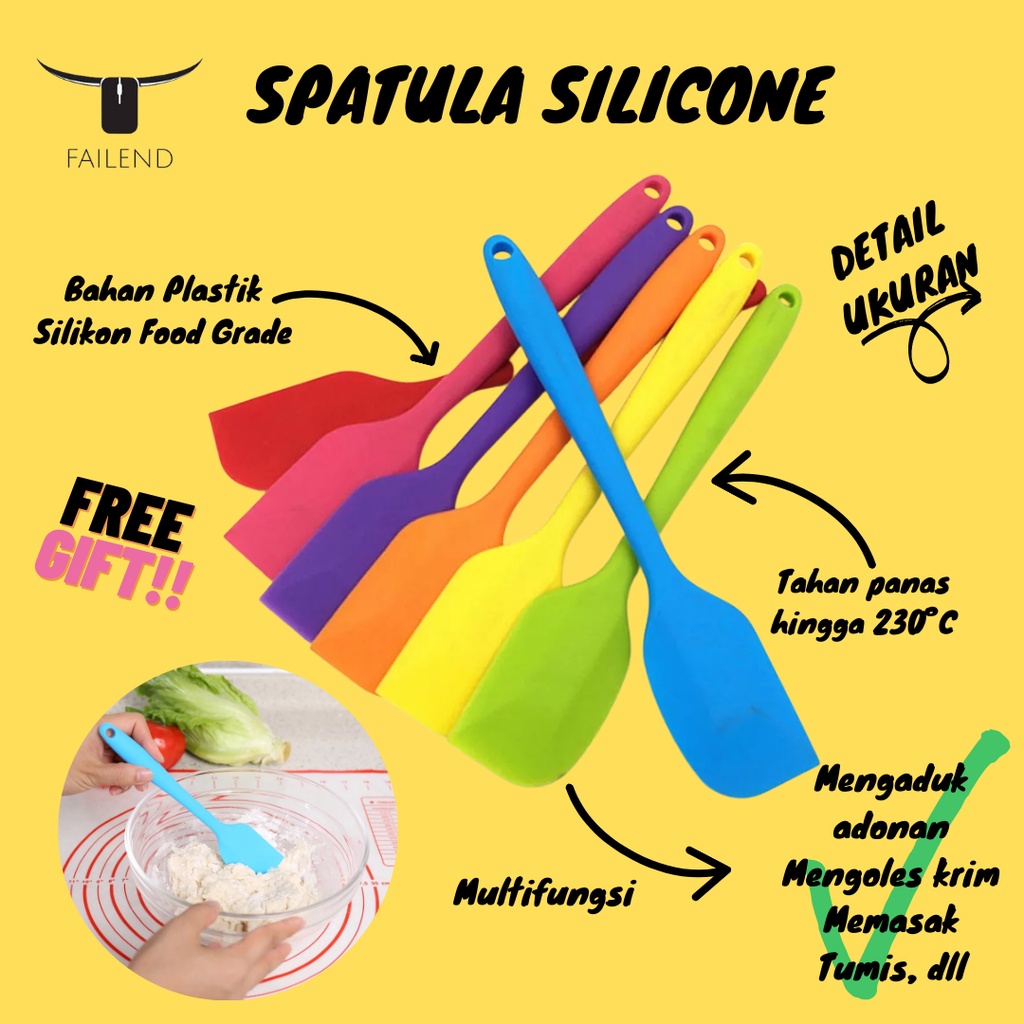 Jual Spatula Silikon Silicone Untuk Memasak Pencampuran Mentega