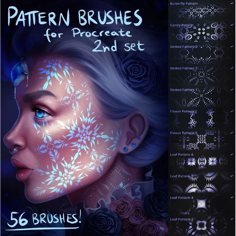 Jual Procreate Brush - 56 Pattern Brushes 2.0 for Procreate | Shopee ...