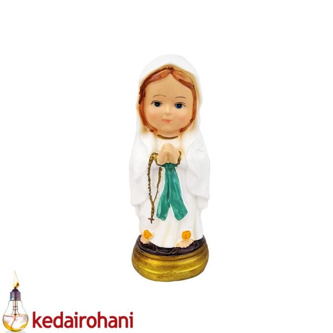 Jual Kualitas Terbaik Patung Rohani Santa Bunda Maria Lourdes Chibi Imut Fiberglass Shopee