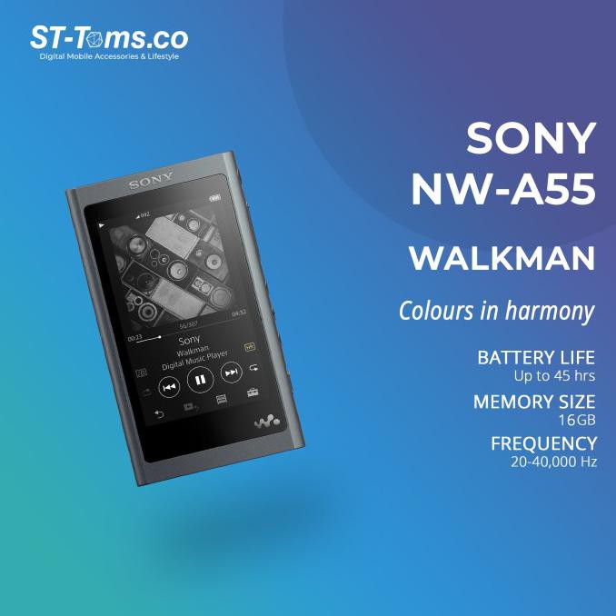 Jual Sony Original NW-A55 / NW A55 NWA55 Grayish Black 16GB Walkman Hi ...