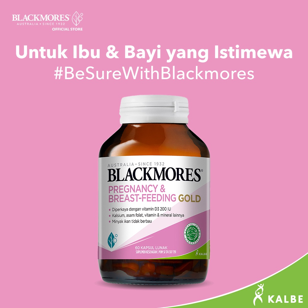 Jual BLACKMORES Pregnancy & Breastfeeding Gold isi 60 (DIPERKAYA