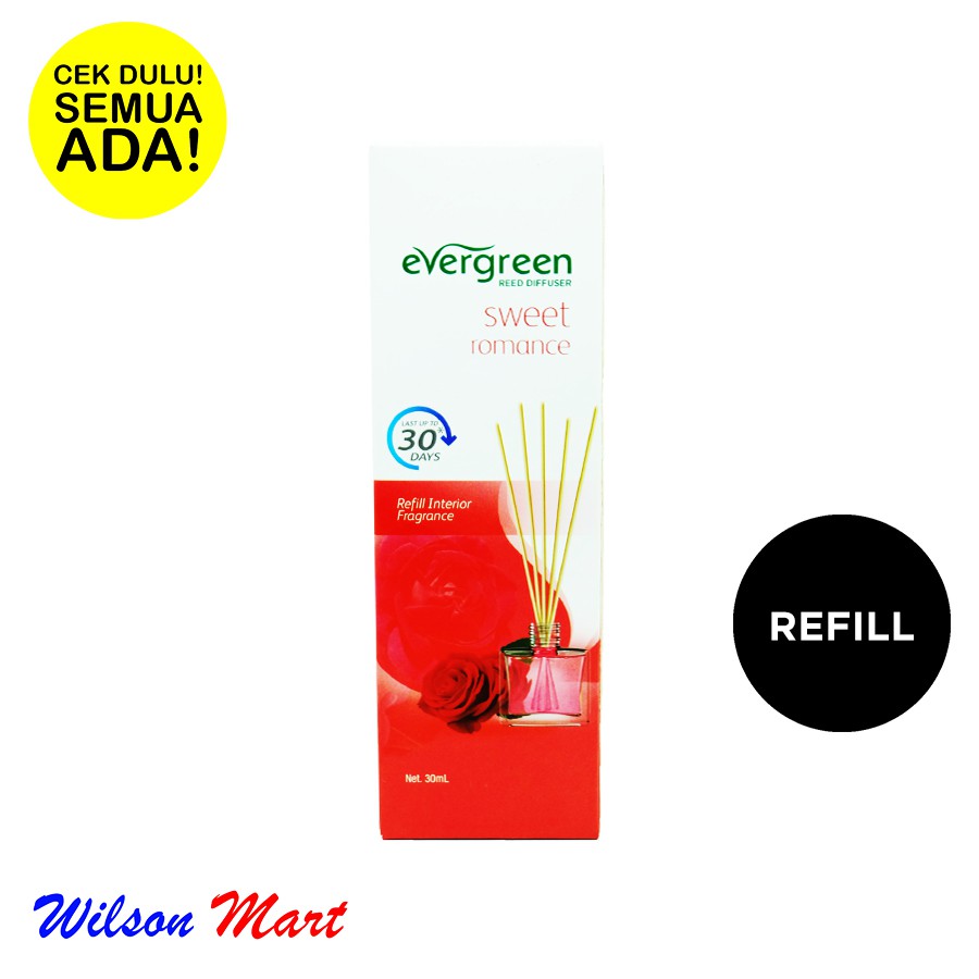Jual EVERGREEN REED DIFFUSER SWEET ROMANCE MERAH REFILL INTERIOR ...