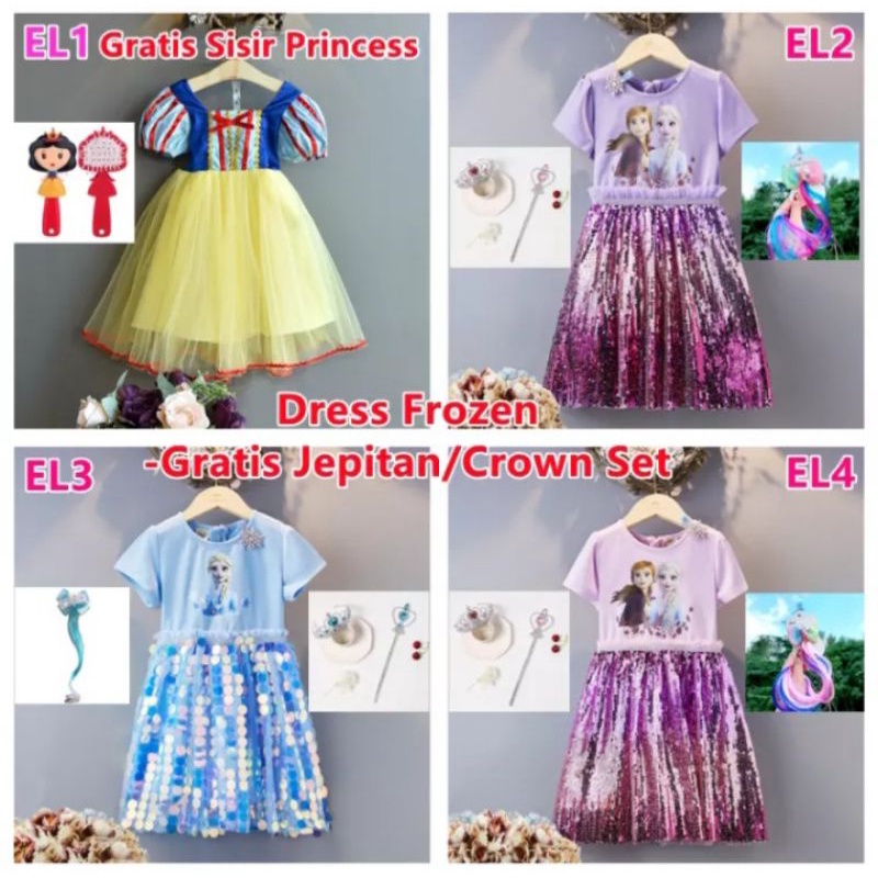 Jual [ READY STOCK ] DRESS PRINCESS ANAK DRESS FROZEN ELSA ANNA ...
