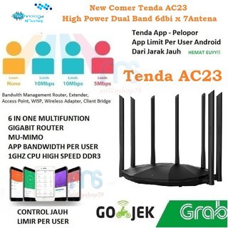 Jual TENDA AC23 : WALL KILLER DUAL BAND AC2100 GIGABIT MU-MIMO ...