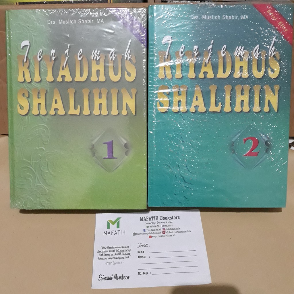Jual Buku Terjemah Riyadhus Shalihin 2 Jilid Terjemah Kitab Hadits