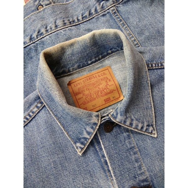 Jual Vintage Repro 60s Levis 557 Big E Used Look Trucker Jacket Japan Shopee Indonesia