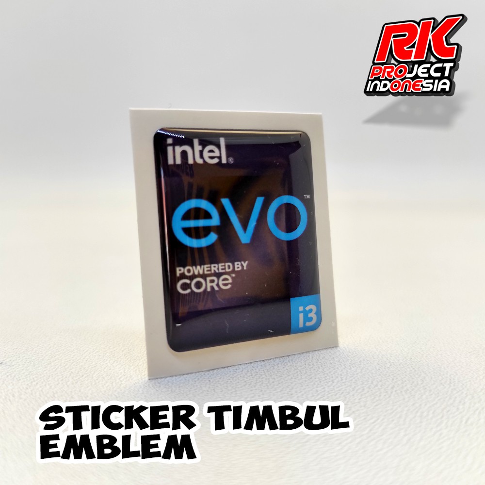 Jual INTEL EVO I3 Sticker Timbul Emblem Resin Lentur | Shopee Indonesia