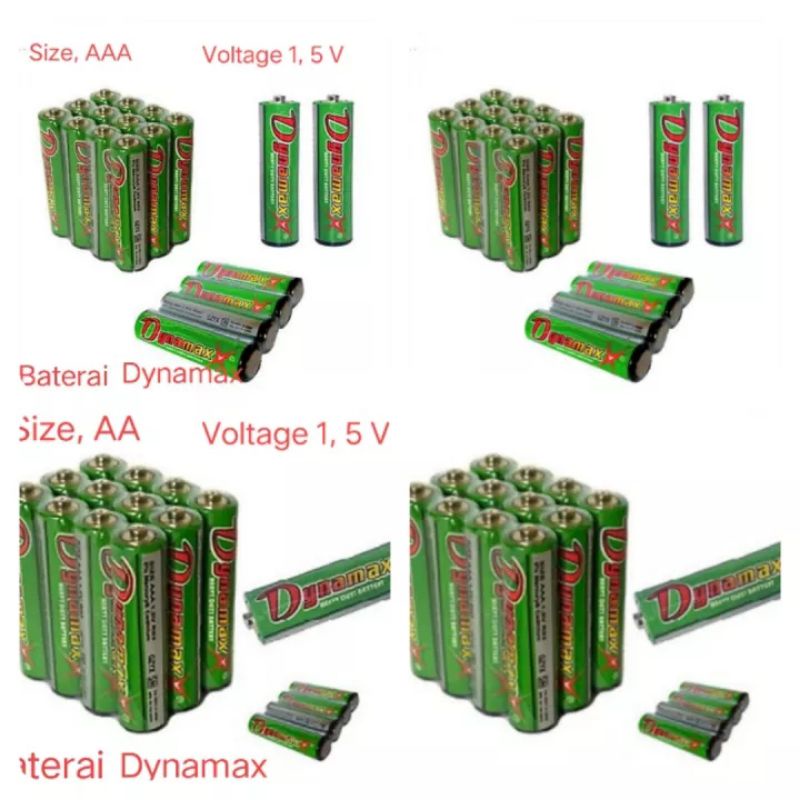 Jual BATERAI DYNAMAX SIZE AA --- AAA ISI 4 PCS | Shopee Indonesia