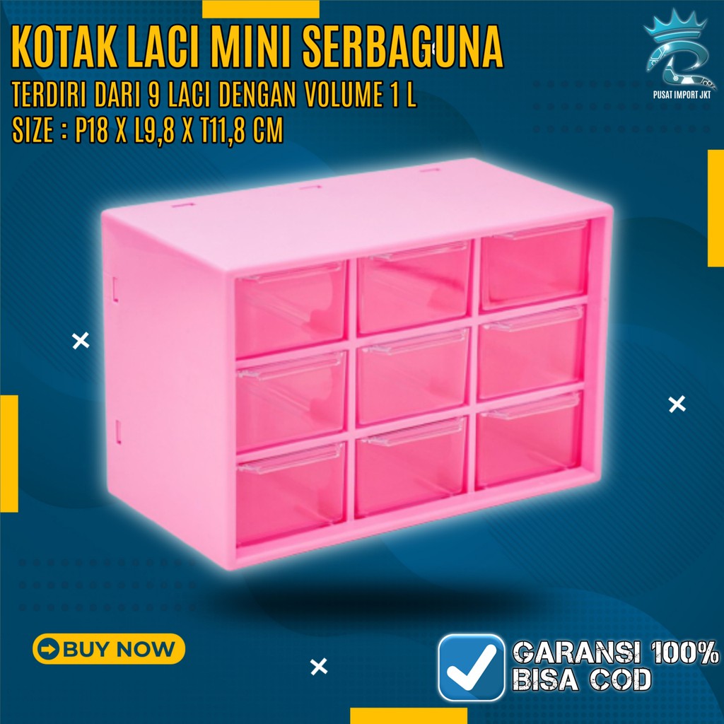 Jual COD Laci mini storage tempat penyimpanan laci plastik susun make ...