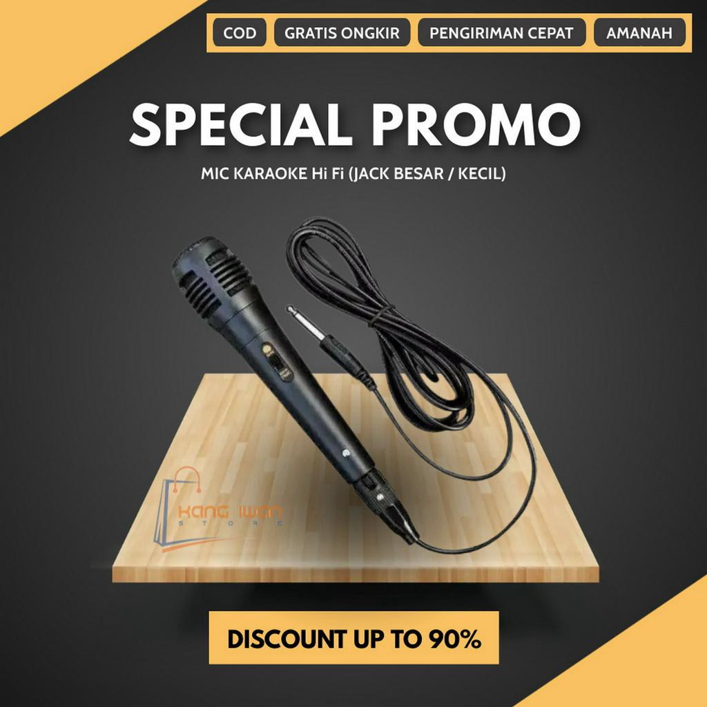 Jual Mic Microphone Karaoke Hifi Kabel Bisa di Lepas Shopee Indonesia