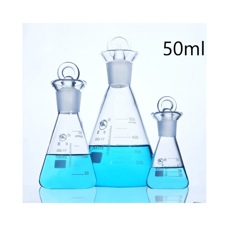 Jual Iodine Flask / Labu Iod 50ml Borosilicate Glass Untuk Titrasi ...