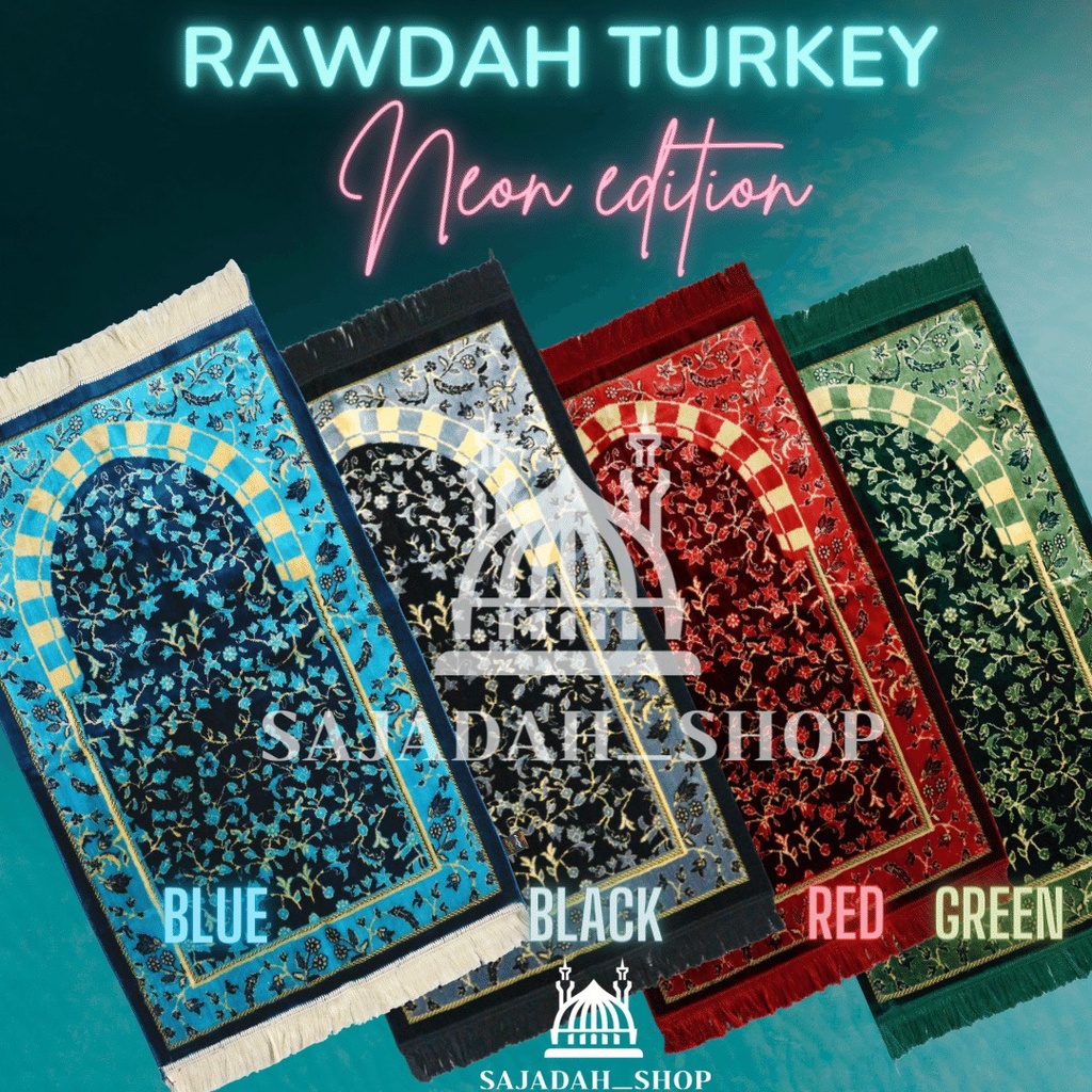 Jual (SUPER QUALITY) Sajadah Wangi Tebal Motif Raudhah Turkey Oleh-oleh ...