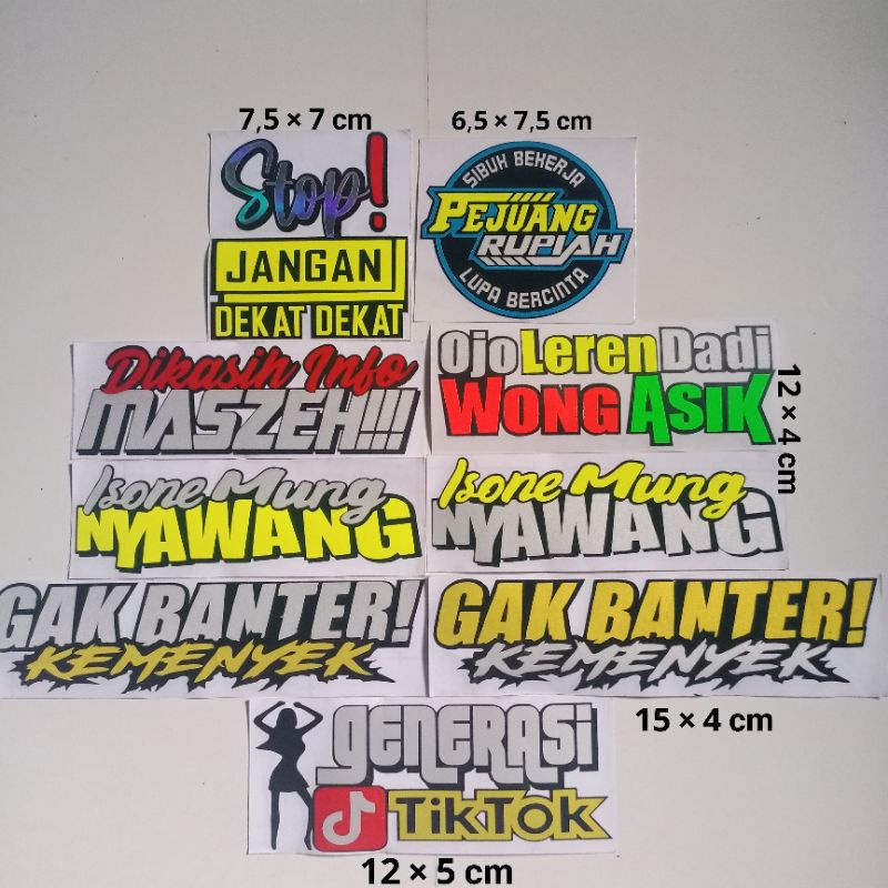 Jual Sticker Cutting Kata Kata Viral Pejuang Rupiah Info Maszeh