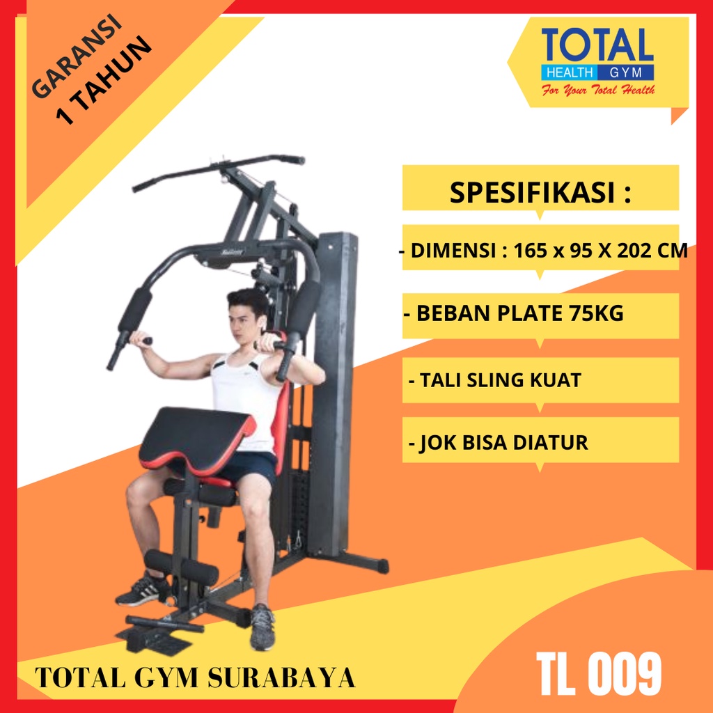 Jual Home Gym 1 Sisi Tl 009 Alat Olahraga Fitness Beban Plate 75kg