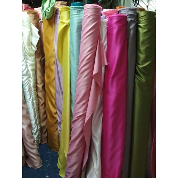 Jual kain satin velpet/Bahan Saten pelpet/Bahan untuk gamis/Kain satin