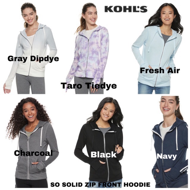 KOHL S SO LOUNGE LIFE CORE ZIP HOODIE