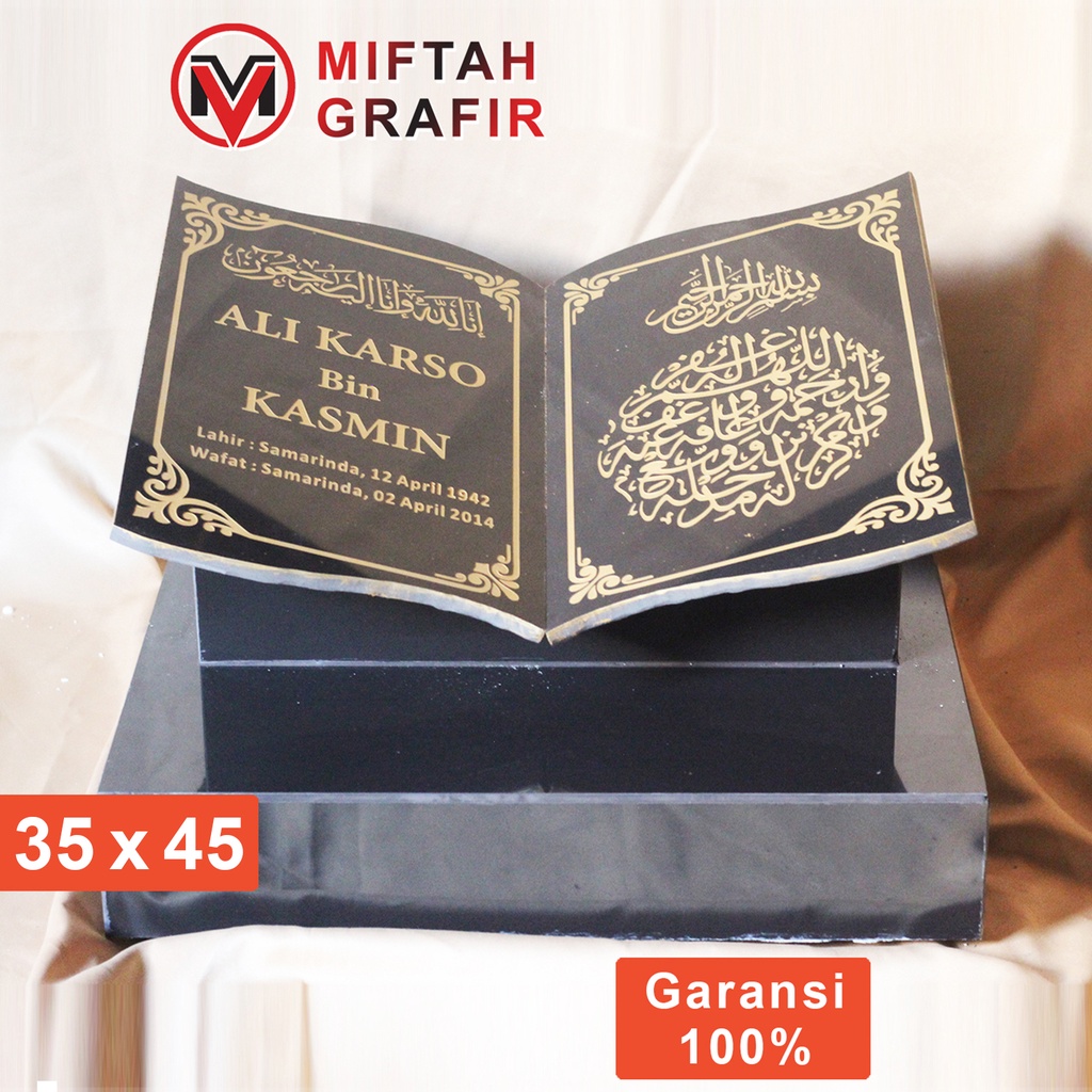 Jual Batu Nisan Granit Model Buku Dudukan Maesan Nissan Makam Kuburan ...