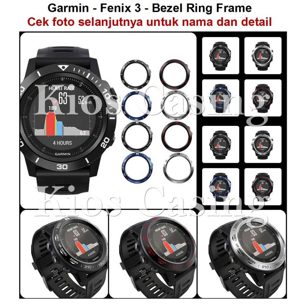 Garmin Fenix 3 HR Bezel Ring Frame Anti Gores Metal Alloy Cincin