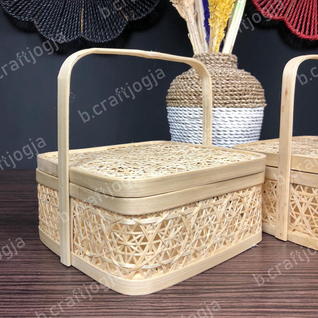 Jual Keranjang Hampers Rantang Bambu Hantaran Kerajinan Bambu Unik ...