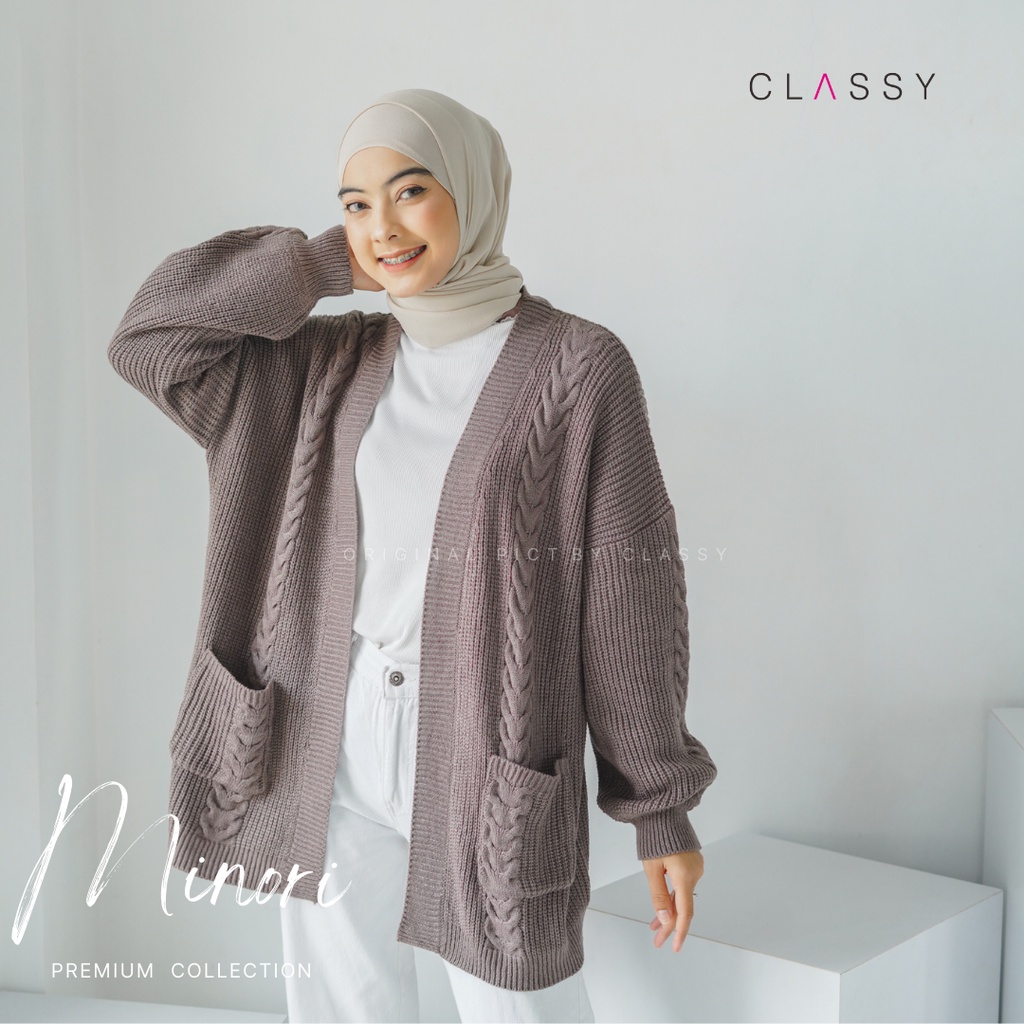 Jual MINORI CARDIGAN MOTIF CABLE RAJUT - By @Classyouterwear | Shopee ...