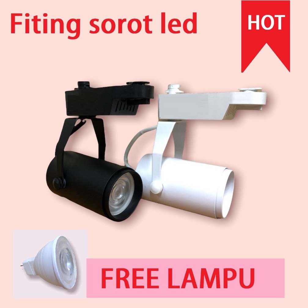 Jual FITING SOROT LED Rell Track LED Spotlight / LAMPU SOROT LED MR16 ...