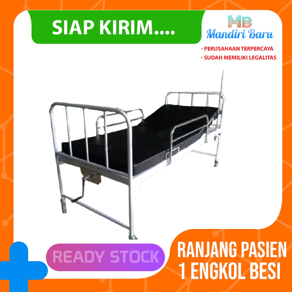 Jual Ranjang Pasien Tempat Tidur Pasien 1 Engkol Bed Pasien 1 Engkol ...