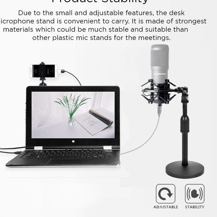 Jual Update Hari Ini SOUNDTECH Stand Table for Microphone Mic Condenser ...