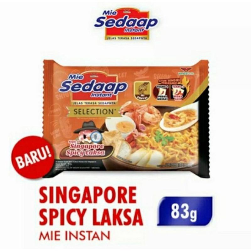 Jual MIE SEDAP SINGAPORE SPICY LAKSA 83 Gram | Mie Sedaap Singapore ...