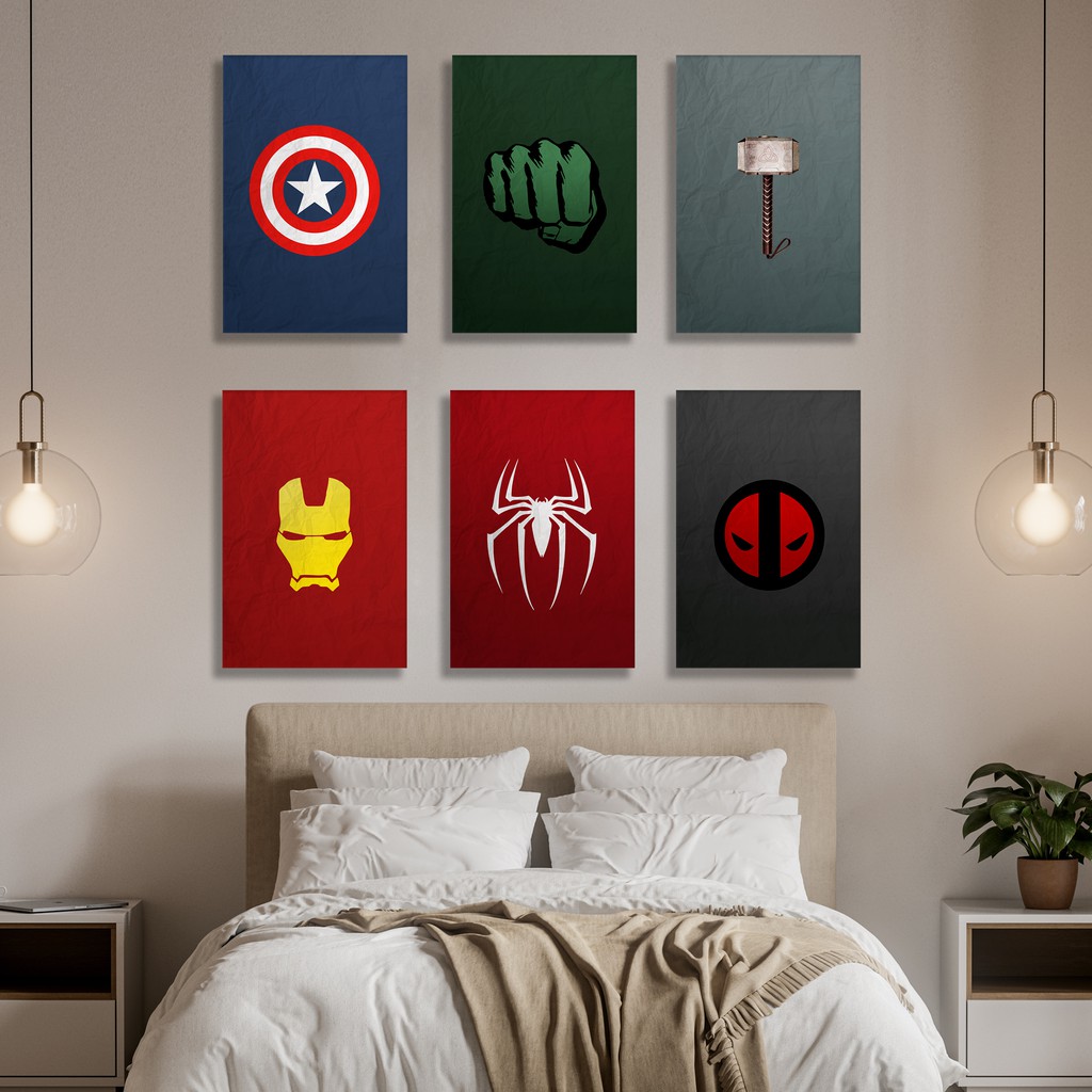 Jual Woodie Poster Dinding Marvel Superhero Wall Decor Dekorasi Kamar