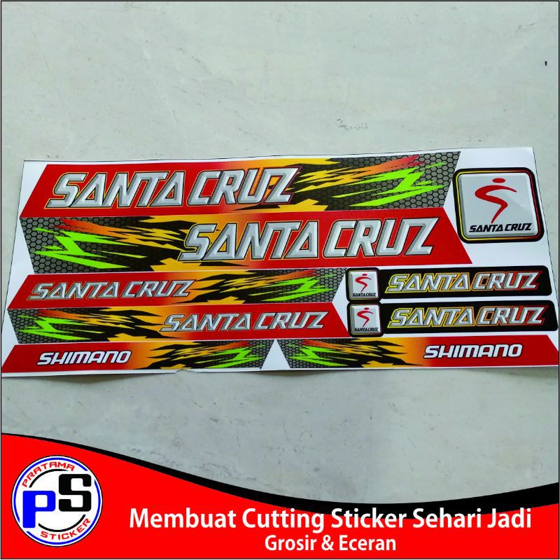 Jual Frame Sticker Decal Sepeda Santa Cruz Fullset | Shopee Indonesia