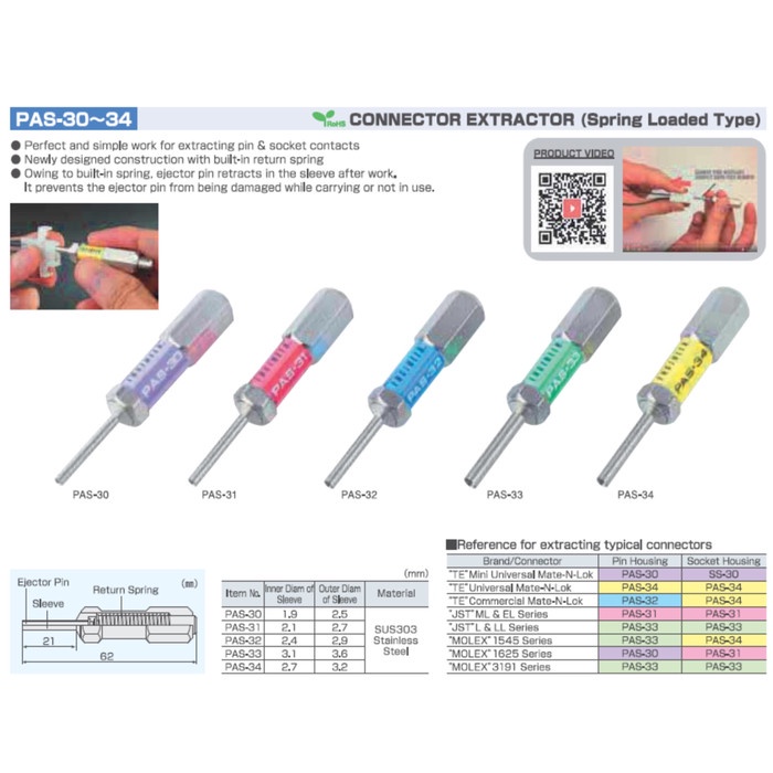 Jual Engineer Connector Extractor PAS-34 - Japan | Shopee Indonesia